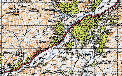 Old map of Afon Gorsen in 1947
