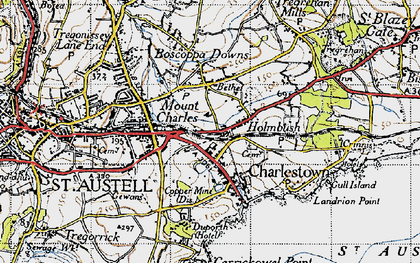 Old map of Bethel in 1946