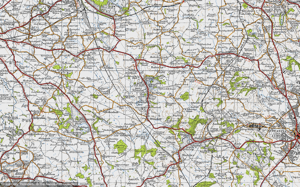 Old Map of Betley, 1946 in 1946