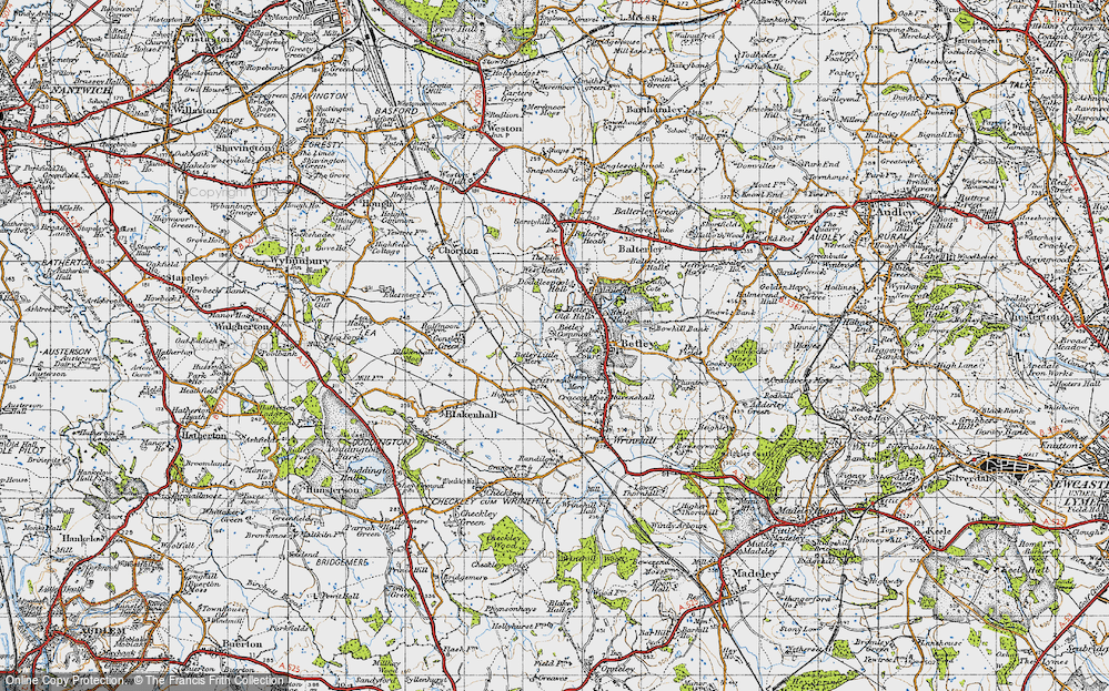 Old Map of Betley Common, 1946 in 1946
