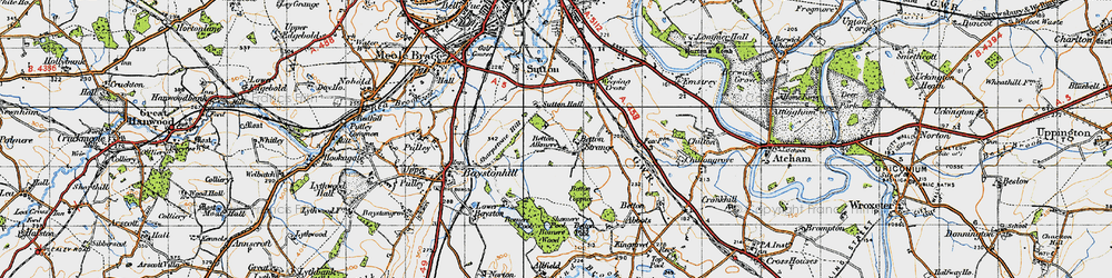 Old map of Betton Alkmere in 1947