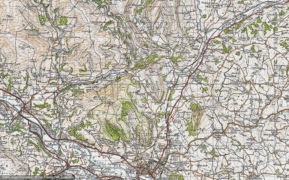 Old Map of Historic Map covering Blaenawey in 1947
