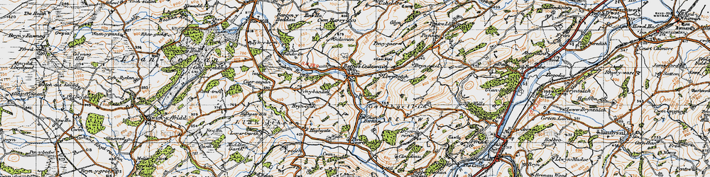 Old map of Bettws Cedewain in 1947