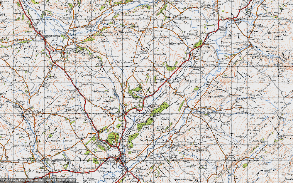 Old Map of Betws Bledrws, 1947 in 1947