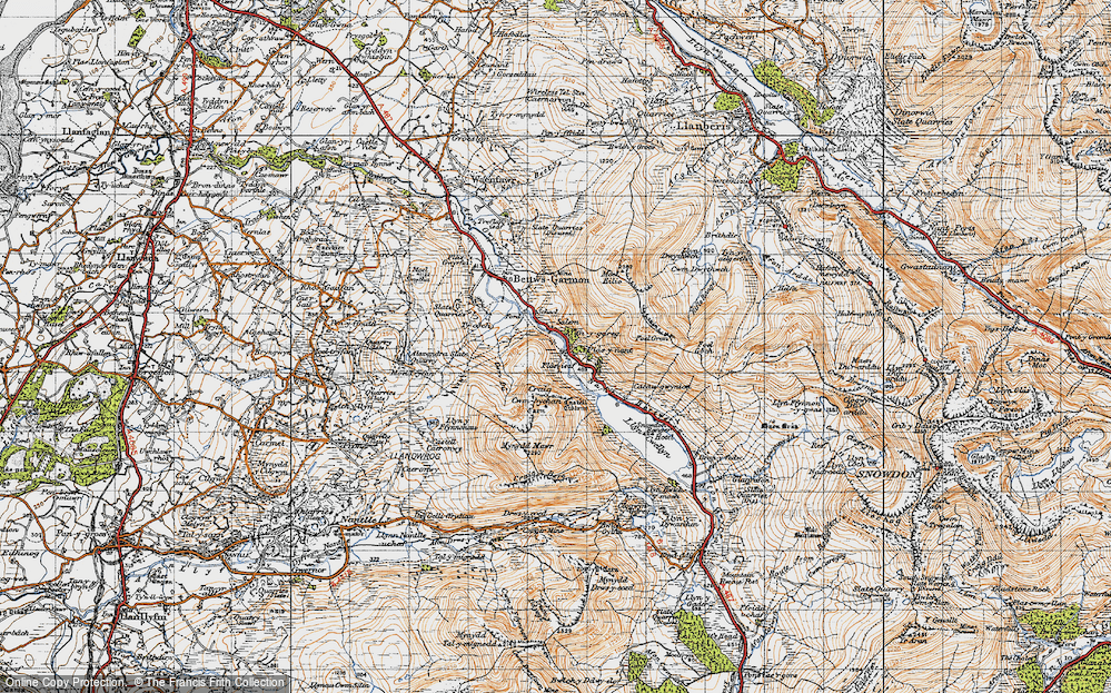 Old Map of Betws Garmon, 1947 in 1947
