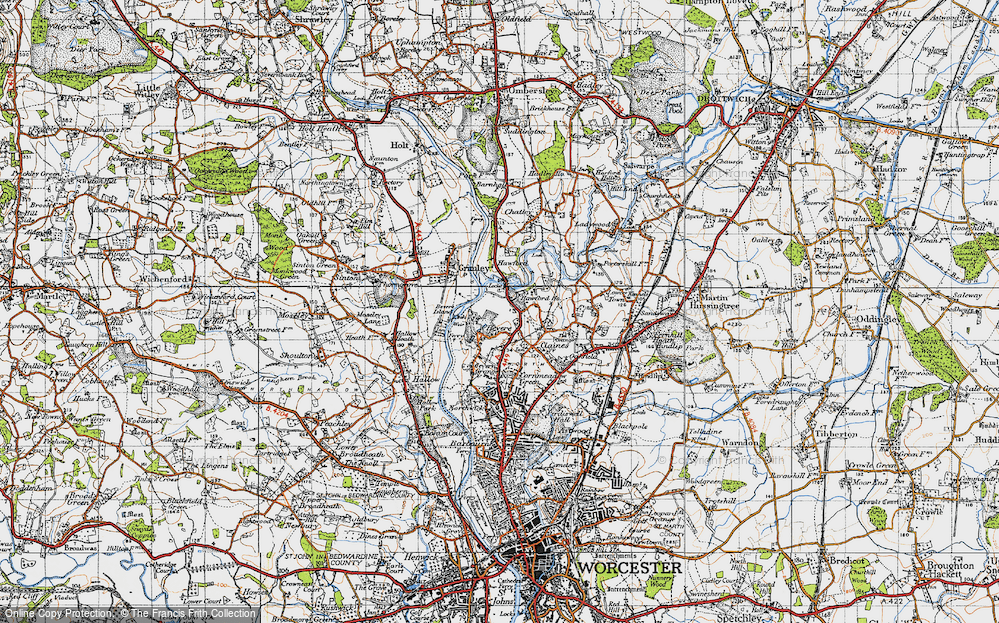 Old Map of Bevere, 1947 in 1947