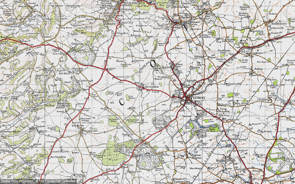 Old Map of Beverston, 1946 in 1946
