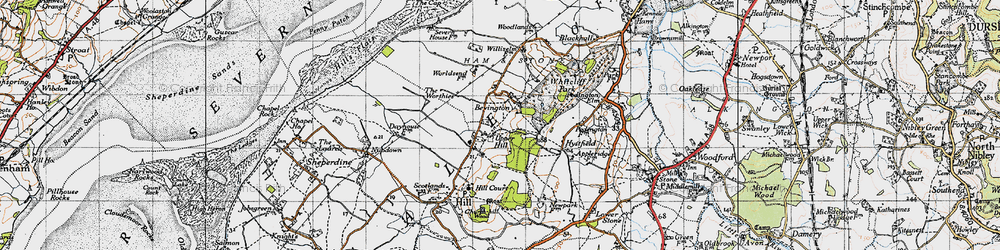 Old map of Bevington in 1946