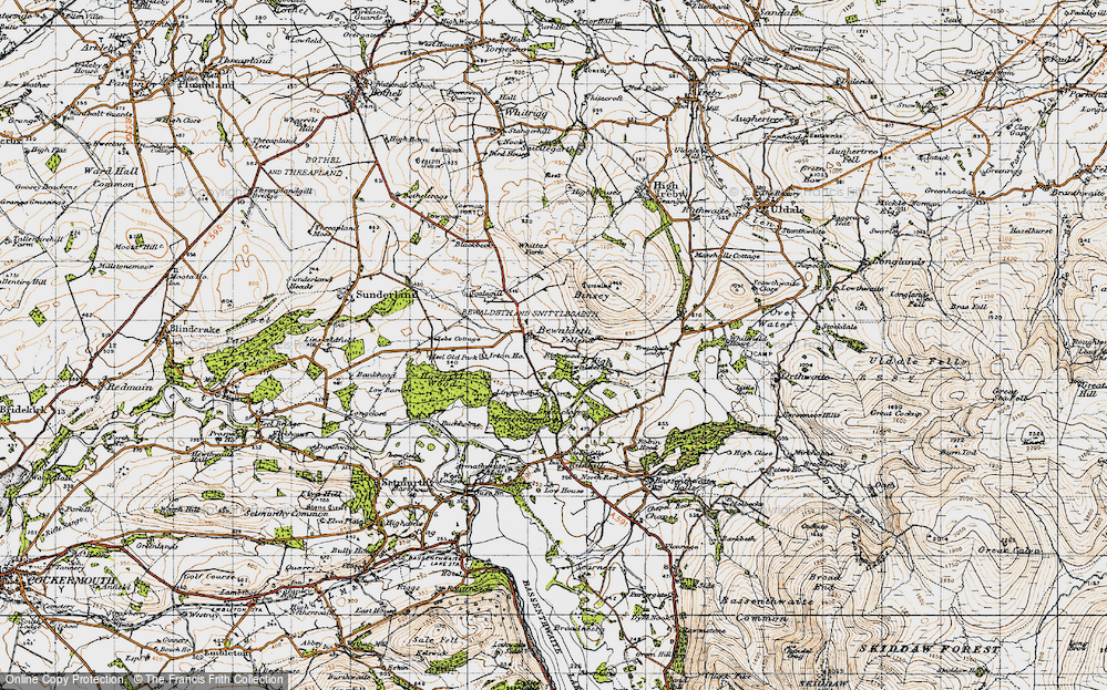 Old Map of Bewaldeth, 1947 in 1947