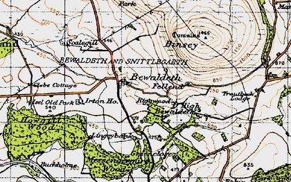 Old map of Bewaldeth in 1947
