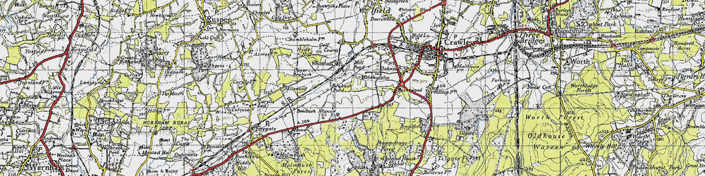 Old map of Bewbush in 1940