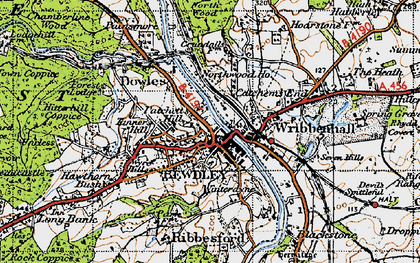 Old map of Bewdley in 1947