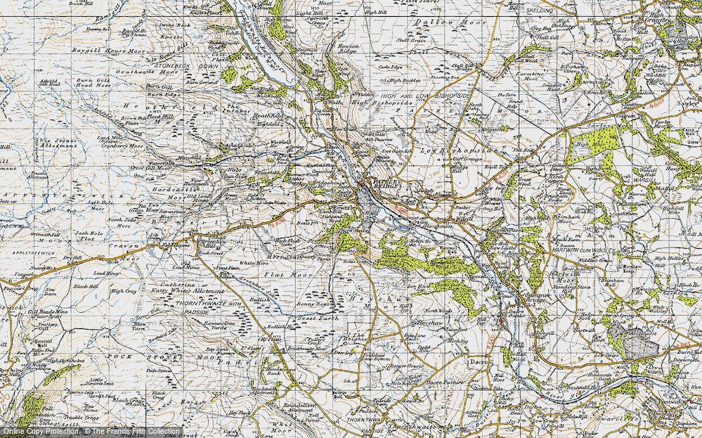 Old Map of Bewerley, 1947 in 1947