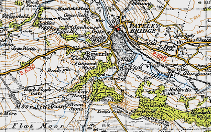 Old map of Bewerley in 1947