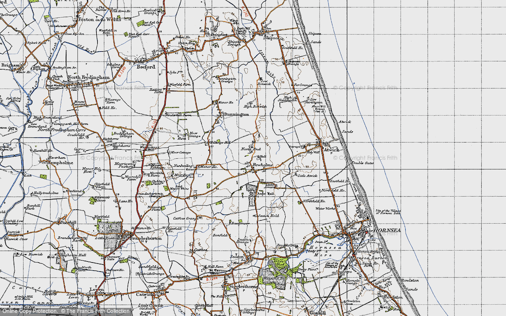 Old Map of Bewholme, 1947 in 1947