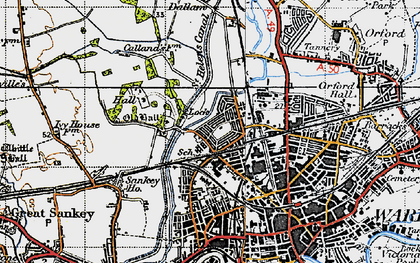 Old map of Bewsey in 1947