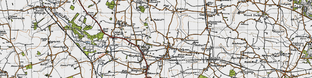 Old map of Bexfield in 1946