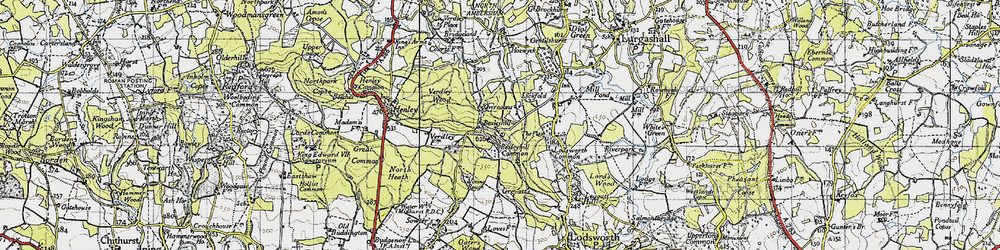 Old map of Bexleyhill Common in 1940