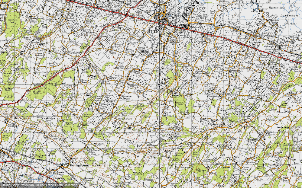 Old Map of Bexon, 1946 in 1946