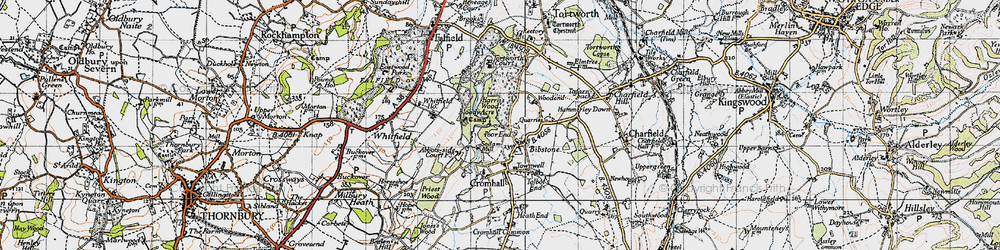 Old map of Bibstone in 1946