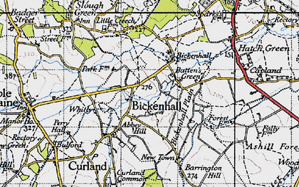 Old map of Bickenhall in 1946