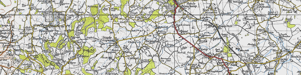Old map of Bickenhall in 1946
