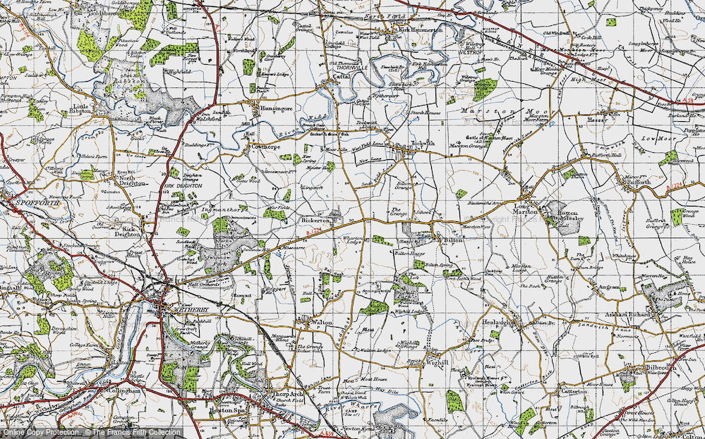 Old Map of Bickerton, 1947 in 1947