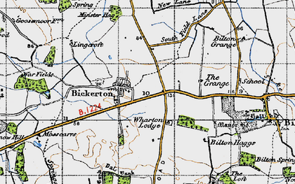 Old map of Wharton Lodge in 1947