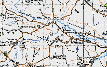Old map of Bickford Grange in 1946