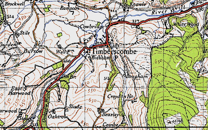 Old map of Allercott in 1946