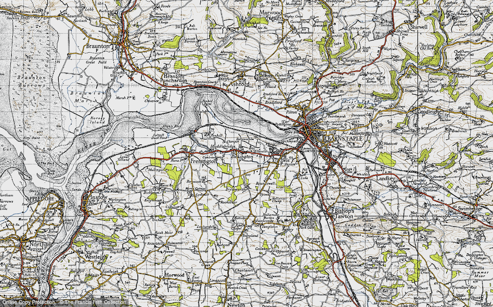 Old Map of Bickington, 1946 in 1946
