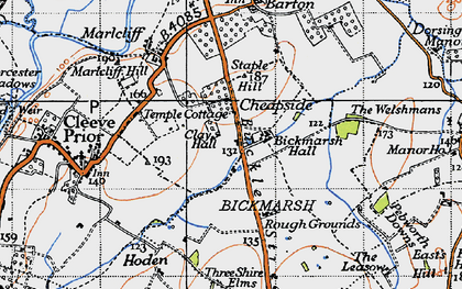 Old map of Bickmarsh in 1946