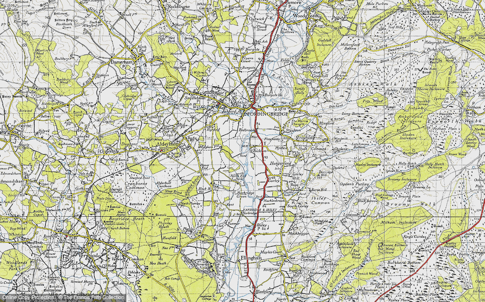 Old Map of Bickton, 1940 in 1940