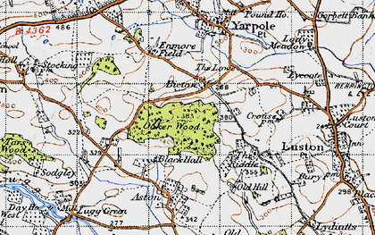 Old map of Bicton in 1947