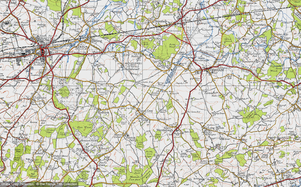 Old Map of Bidden, 1940 in 1940