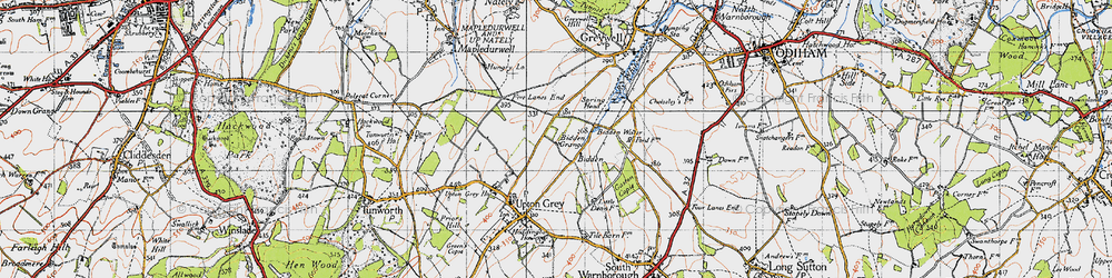Old map of Bidden in 1940