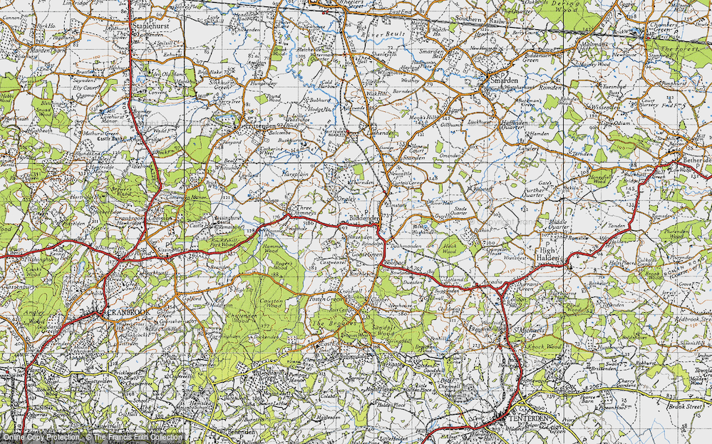 Old Map of Biddenden, 1940 in 1940