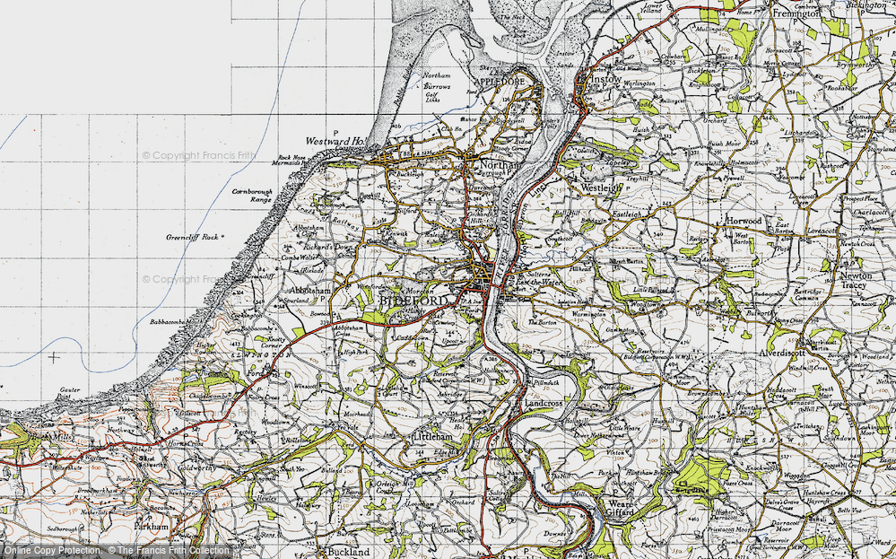Old Map of Bideford, 1946 in 1946