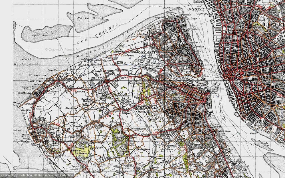 Old Map of Bidston Hill, 1947 in 1947
