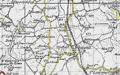 Old map of Wydcombe in 1945