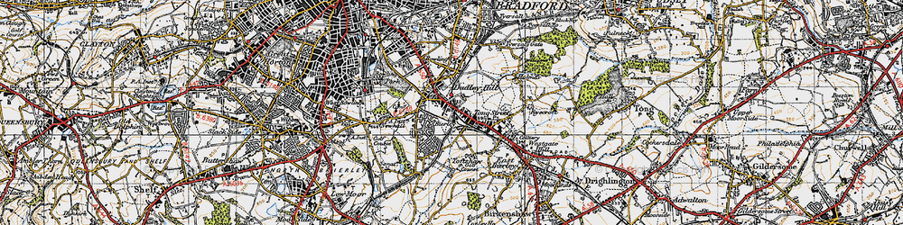 Old map of Bierley in 1947