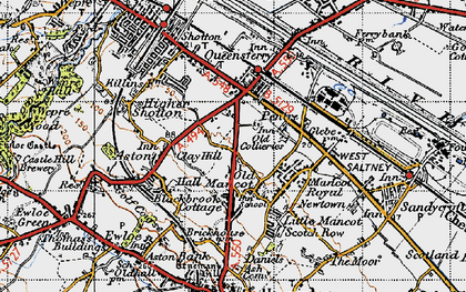 Old map of Big Mancot in 1947
