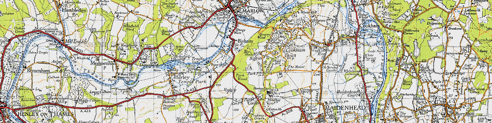 Old map of Bigfrith in 1947