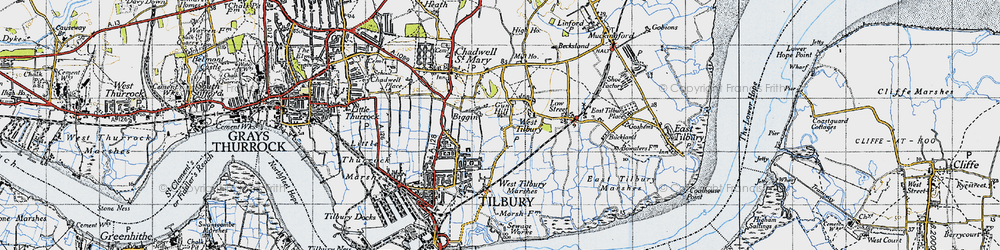 Old map of Biggin in 1946