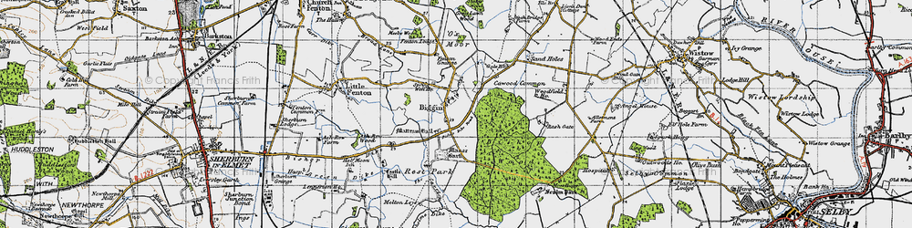 Old map of Bishop Wood in 1947