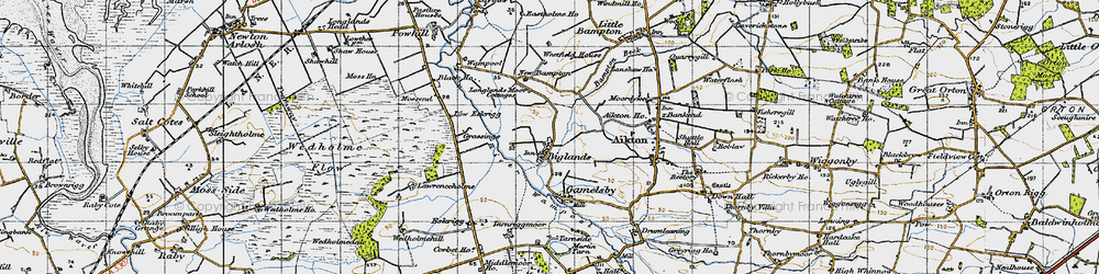 Old map of Biglands in 1947