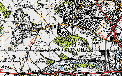 Old map of Bilborough in 1946