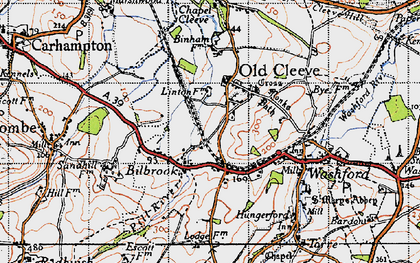 Old map of Linton in 1946