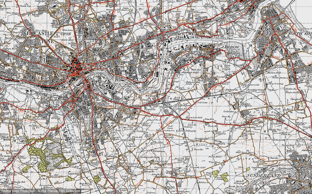 Old Map of Bill Quay, 1947 in 1947