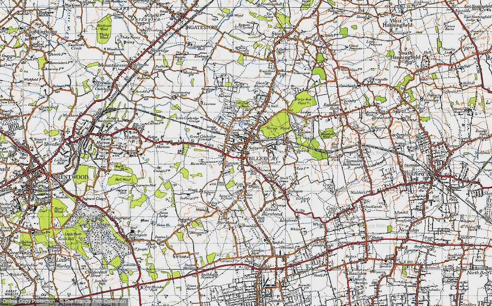 Old Map of Billericay, 1946 in 1946